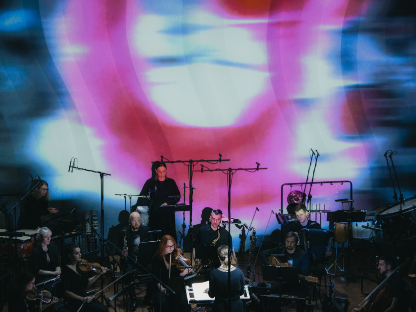 a photo of a new music concert